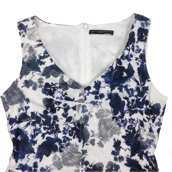 Peruvian Connection Linen Floral Dress - Picture 2 of 6